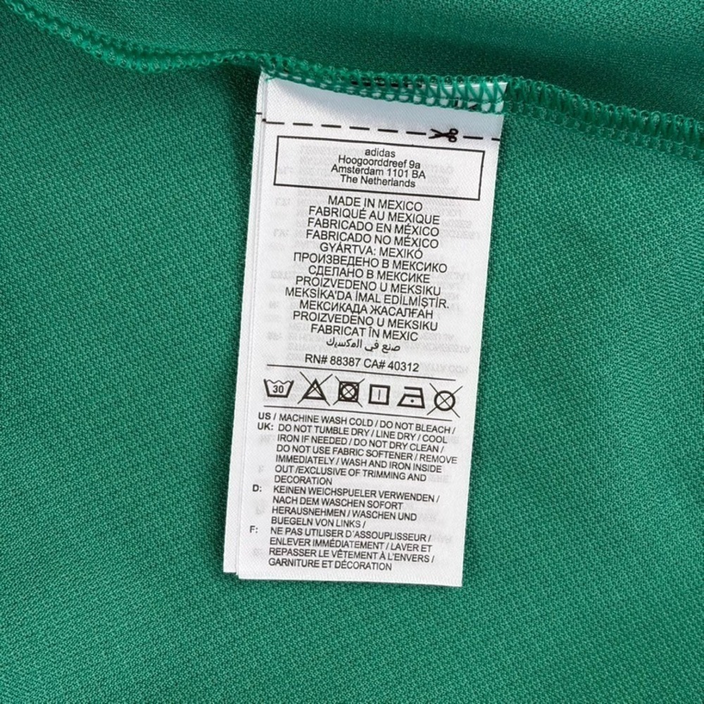 ADIDAS Mexico 26 Home Long Sleeve Jersey in Green Men Small Slim Fit NWT - Picture 9 of 12